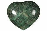 Polished Fuchsite Heart - Madagascar #126777-1